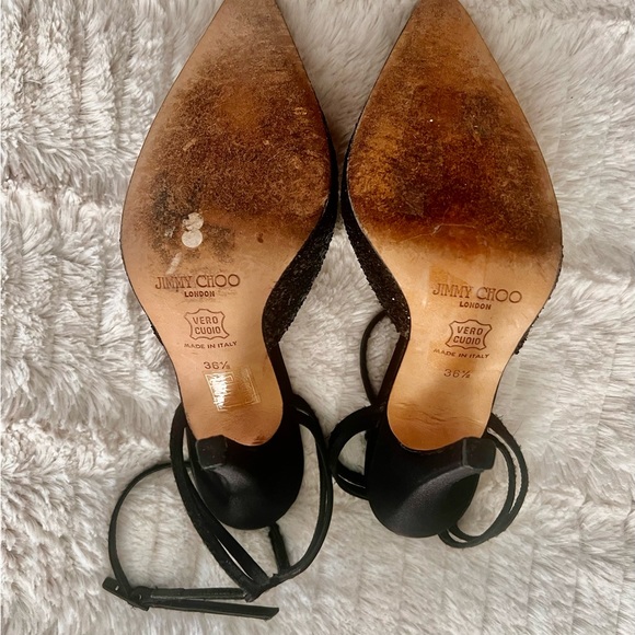 Jimmy Choo glitter sequined heels. Beautiful!  Great condition. Size 36 1/2 - Picture 4 of 7